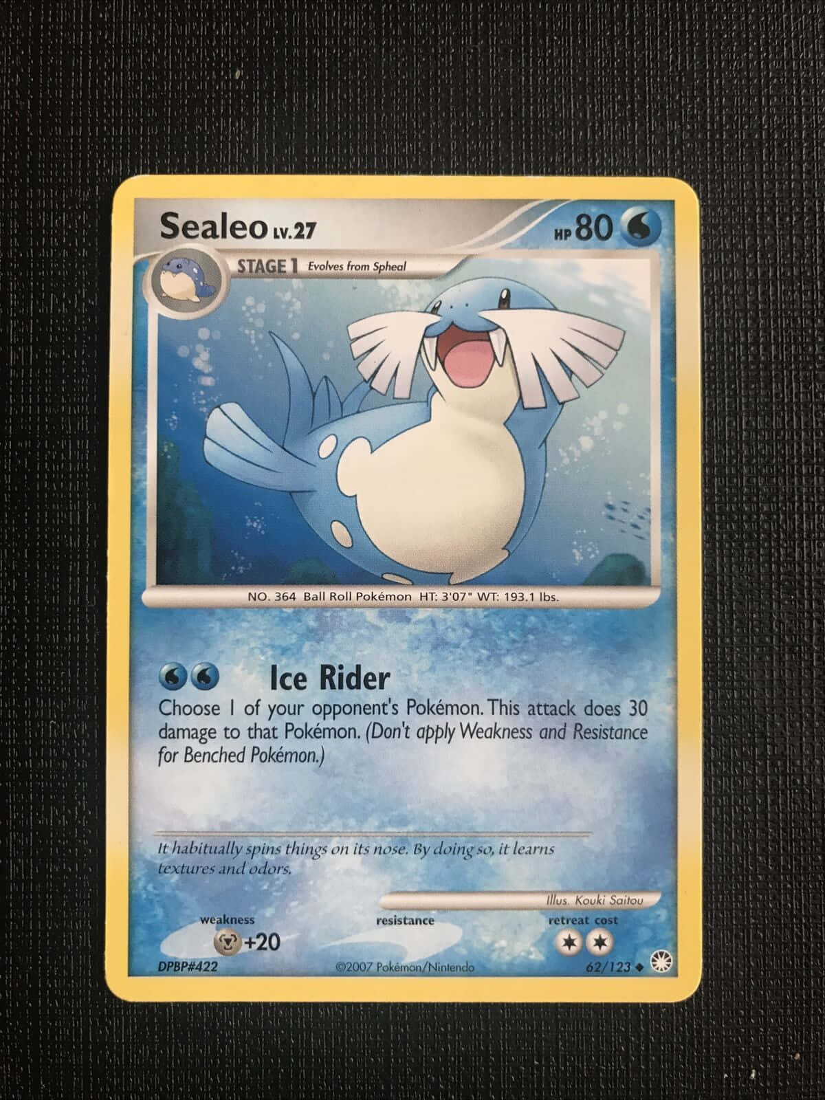 Dynamic Sealeo Ice Rider Trading Card Wallpaper
