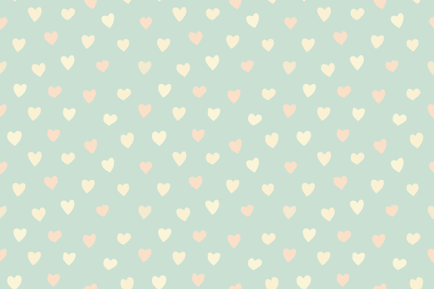A Pink And Blue Heart Pattern On A Light Blue Background