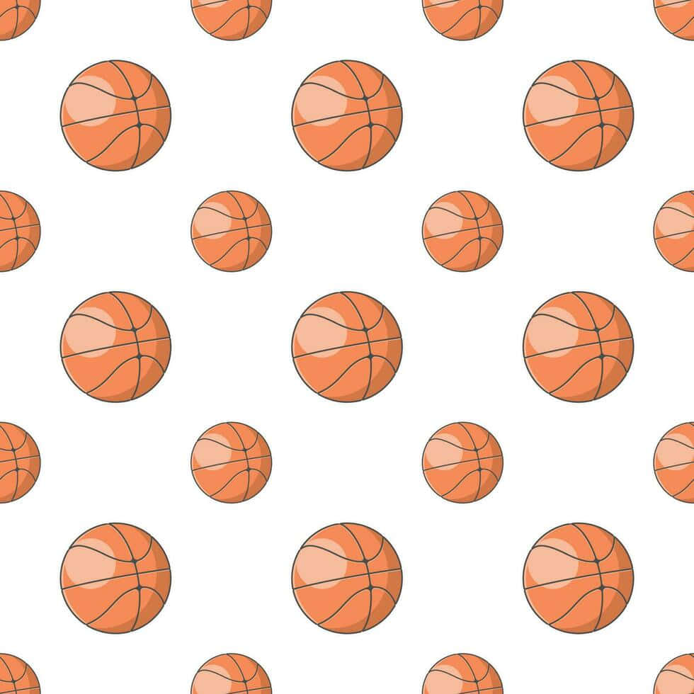 Seamless Basketball Pattern Wallpaper