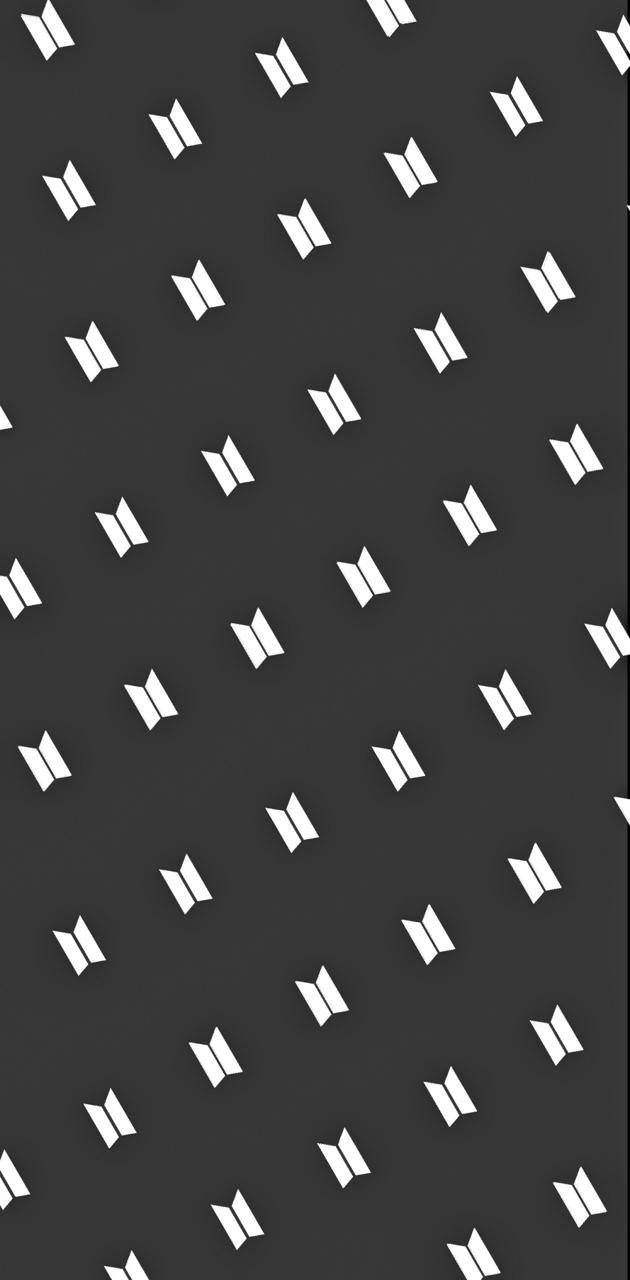 Seamless BTS Logo Pattern Wallpaper