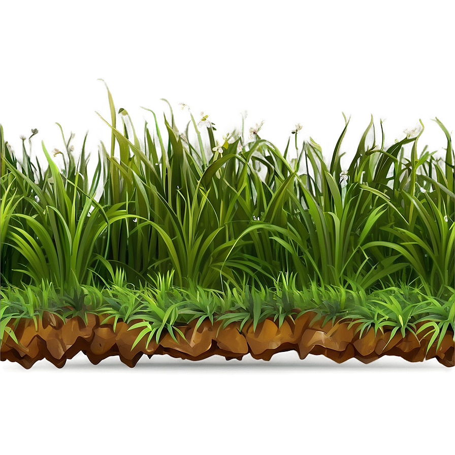 Seamless Cartoon Grass Png 06122024 PNG