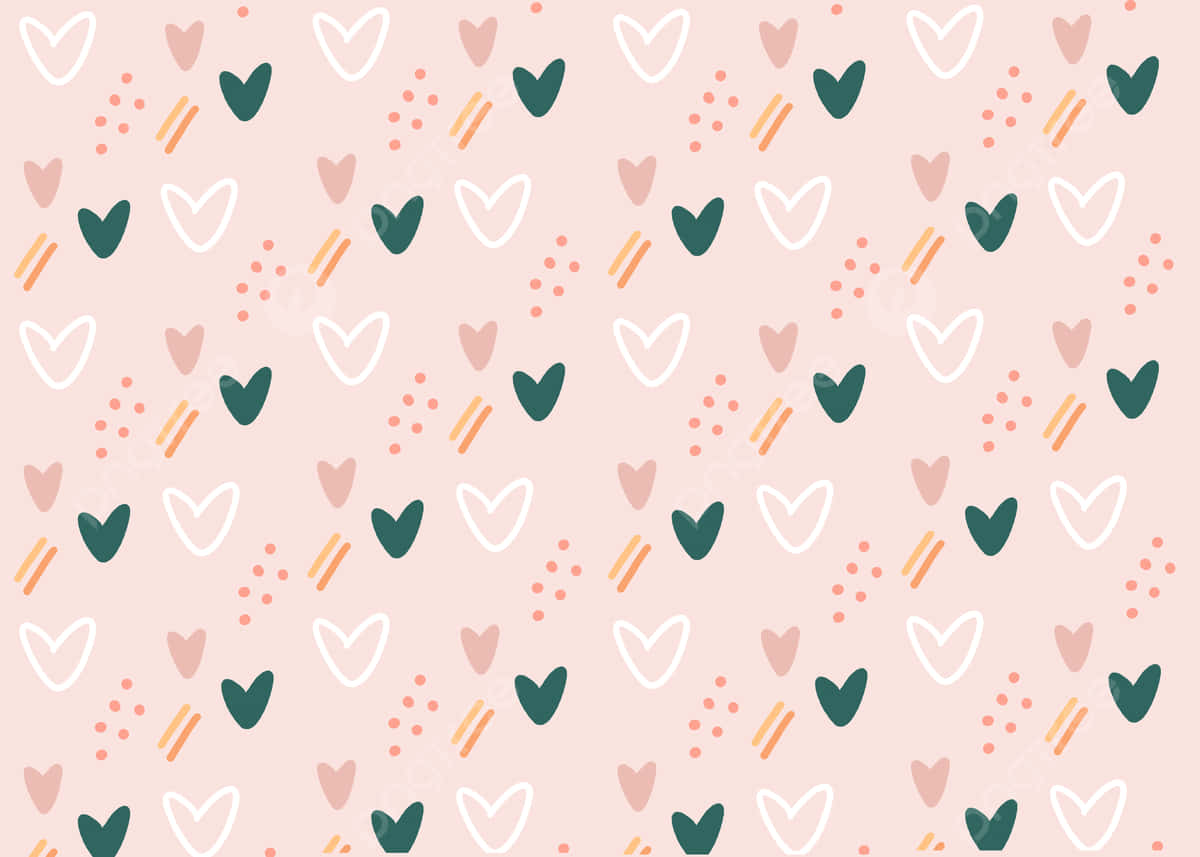 Nahtlosesniedliches Valentinstag-herzmuster Vektorgrafik Wallpaper