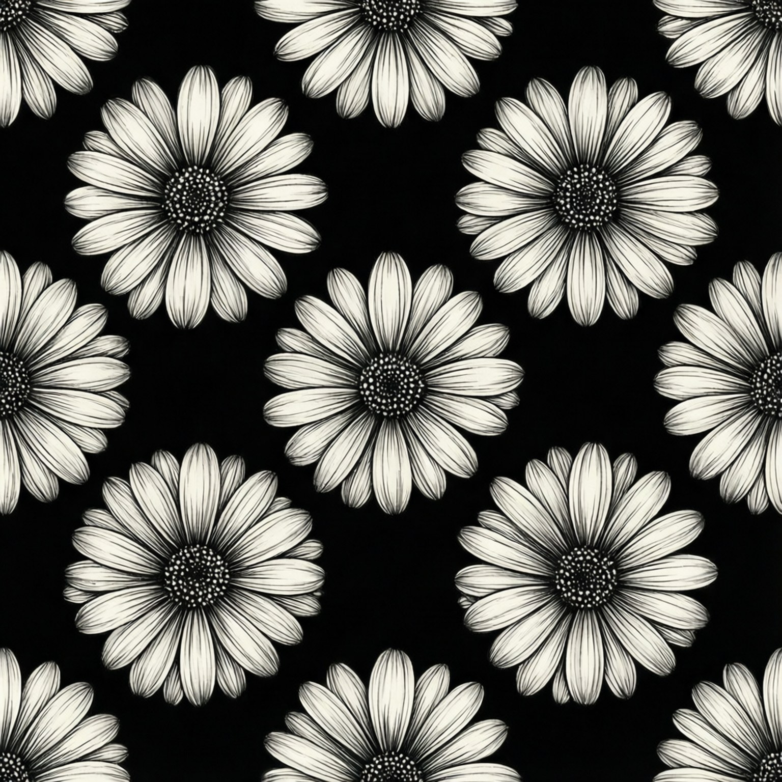 Pola Daisy Mulus Wallpaper