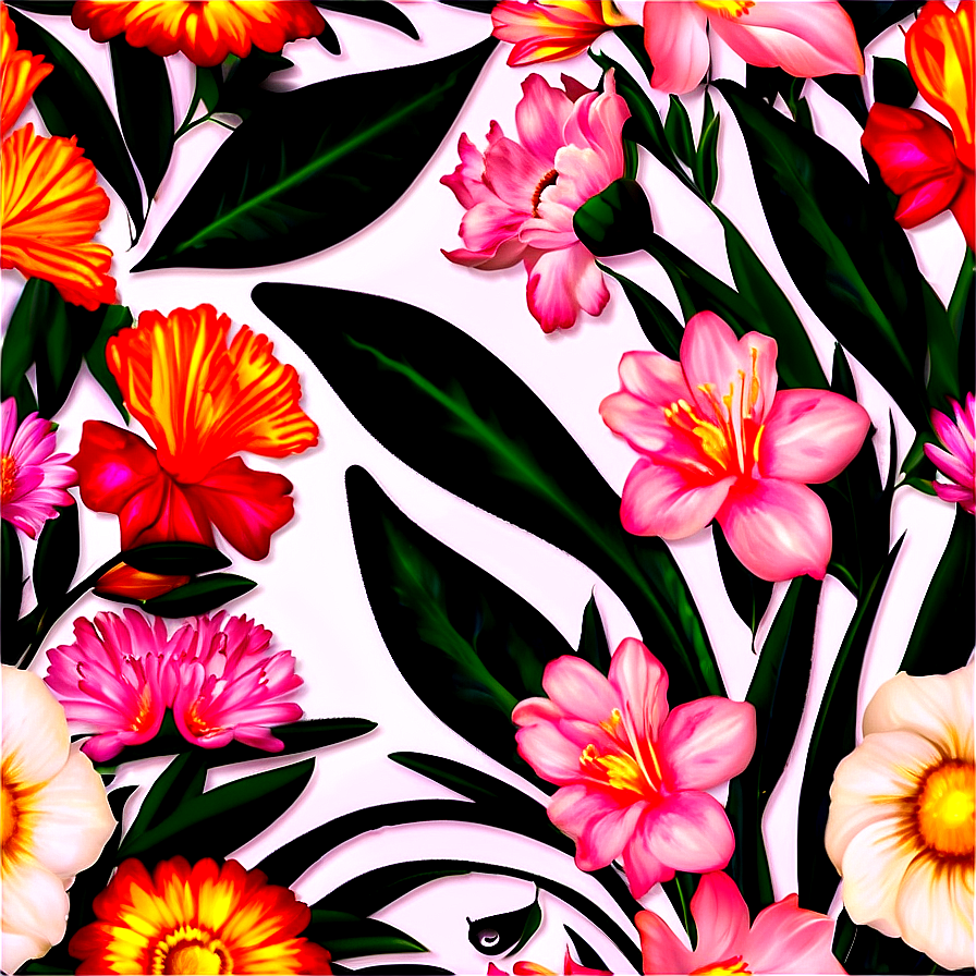 Seamless Floral Pattern Png 06202024 PNG