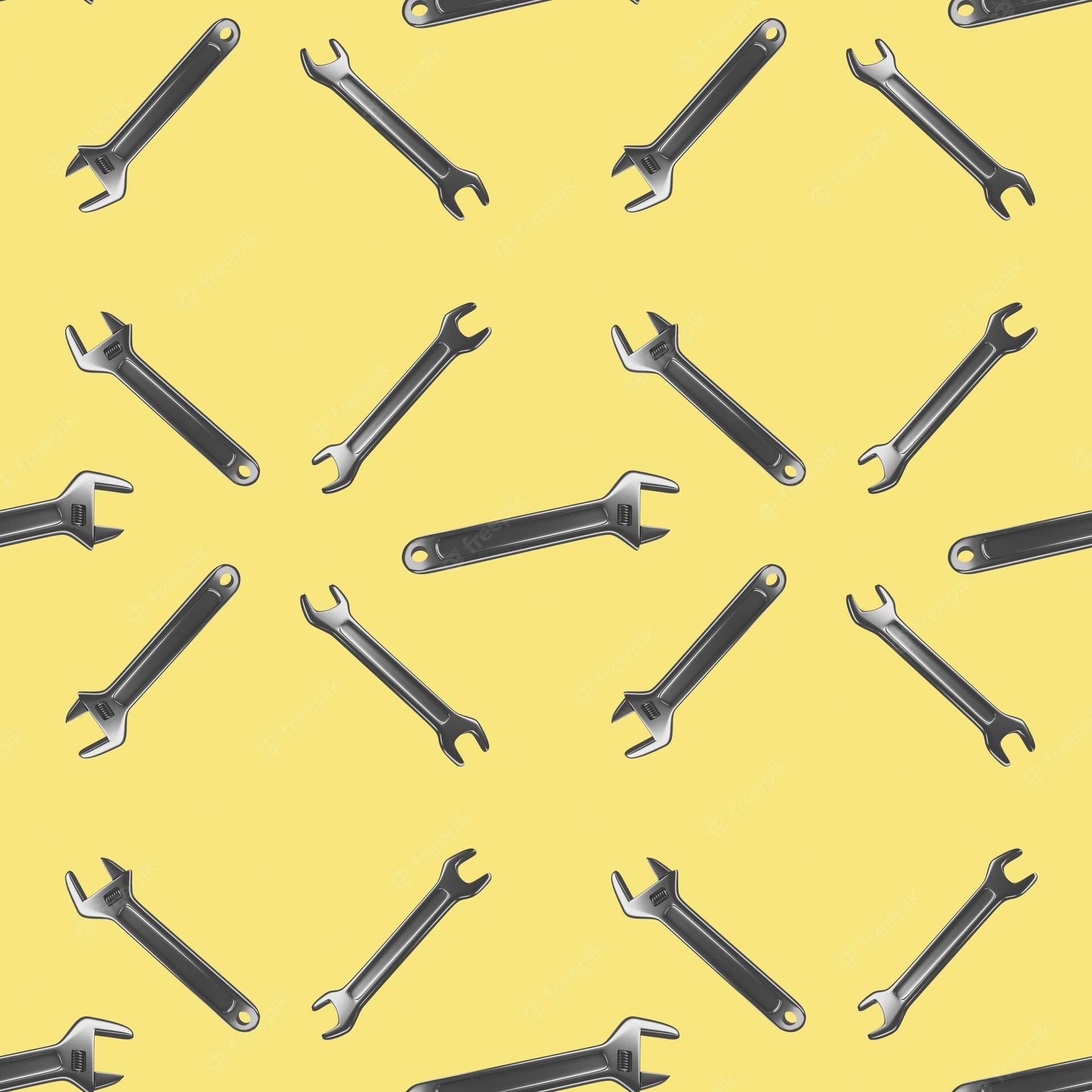 Seamless Pattern Of Wrenches Wallpaper