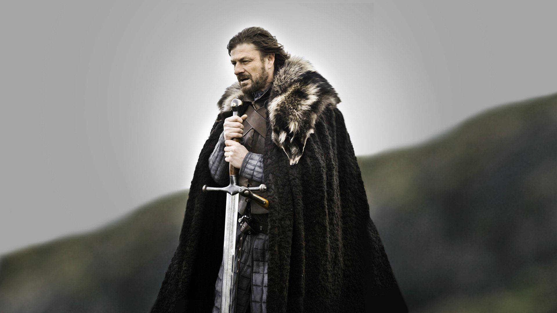 Sean Bean som Eddard Stark i Game of Thrones. Wallpaper