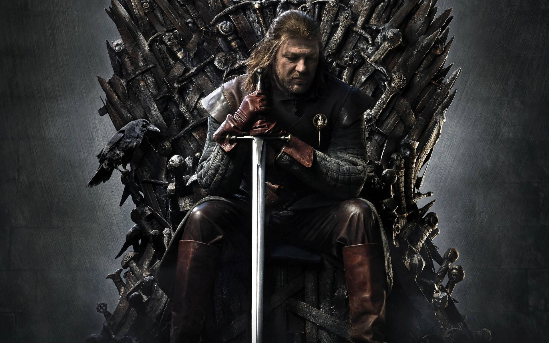 Sean Bean On The Iron Throne Wallpaper