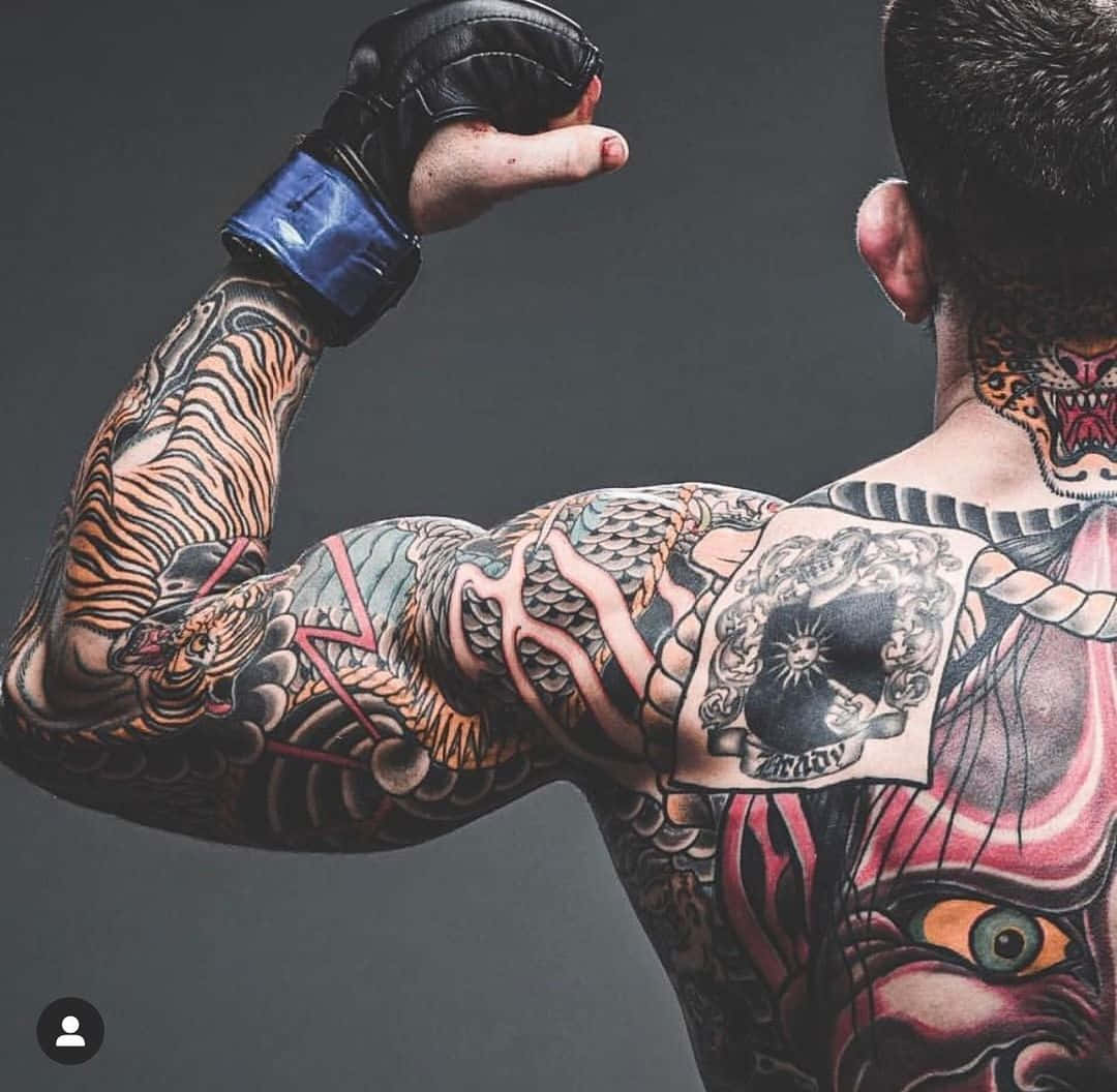 Sean Brady Back Tattoos Left Side Background