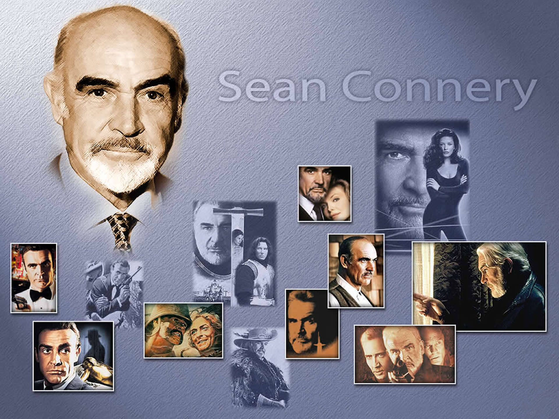 Sean Connery Purple Photo Art Wallpaper