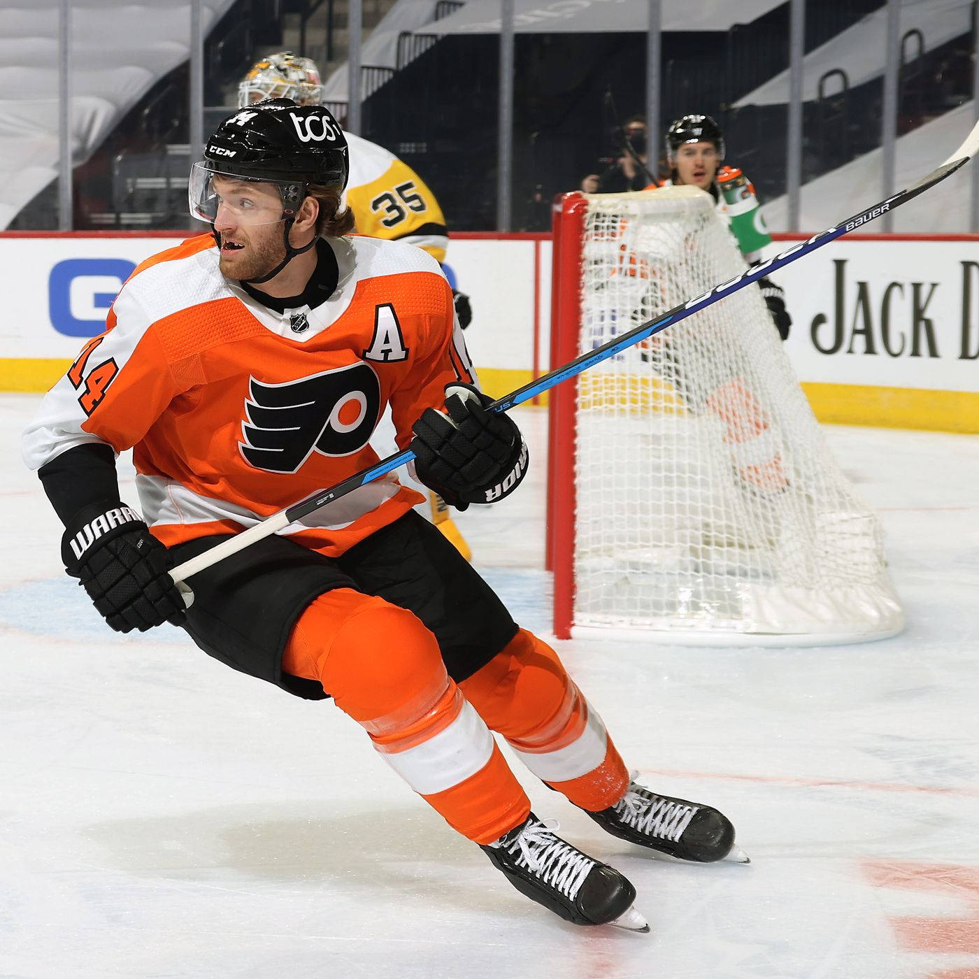 Sean Couturier Skating On The Rink Wallpaper