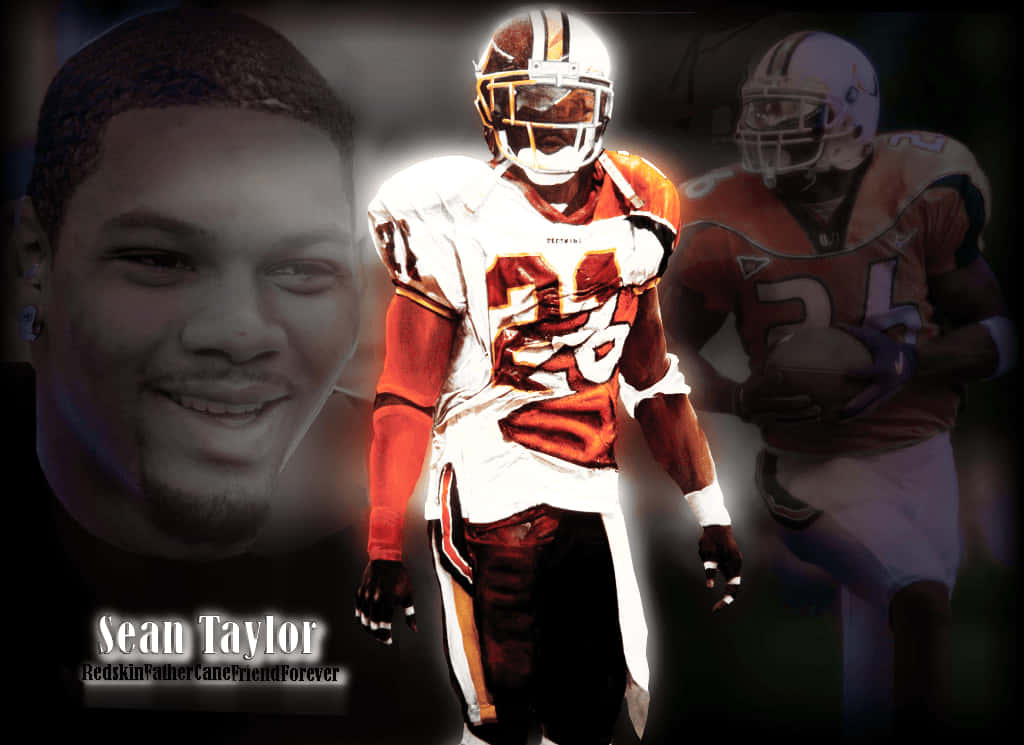 Ricordandosean Taylor, Un Giocatore Di Sicurezza Per I Washington Redskins Che È Tragicamente Scomparso Nel 2007. Sfondo