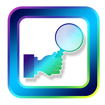 Search Icon Neon Glow PNG