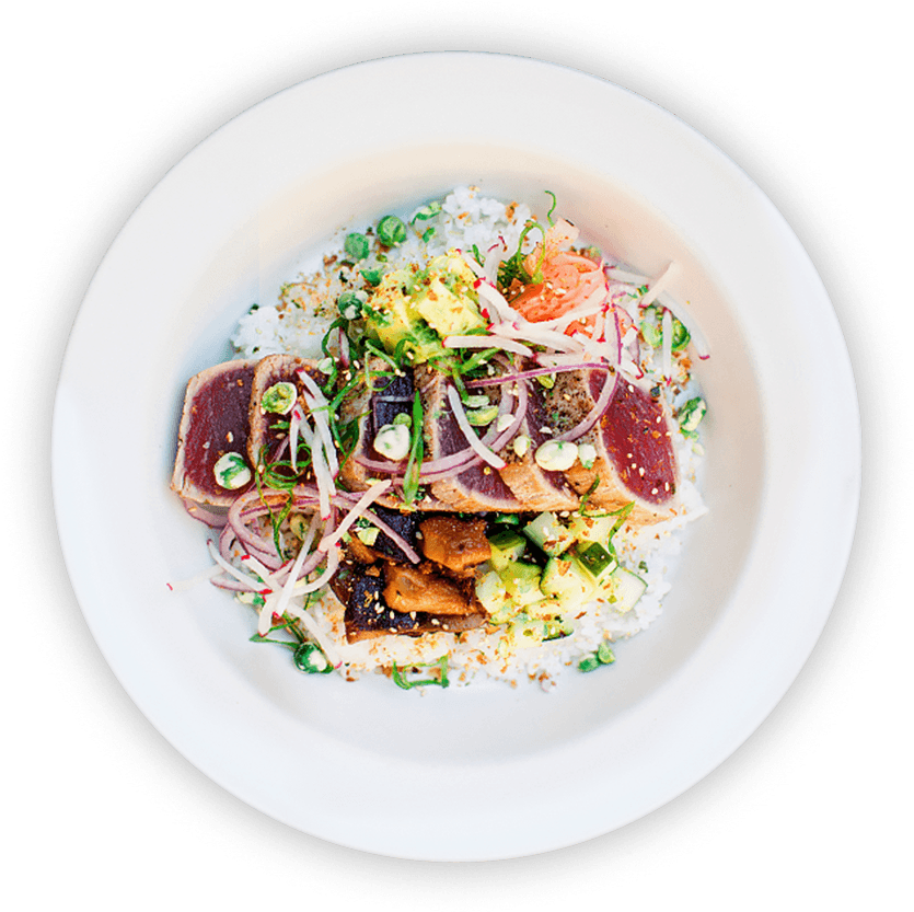 Seared Tuna Salad Plate PNG