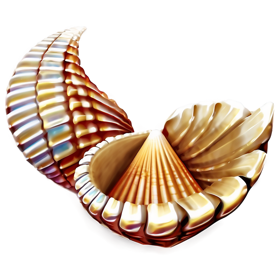Seashell With Sea Waves Png Gvt99 PNG