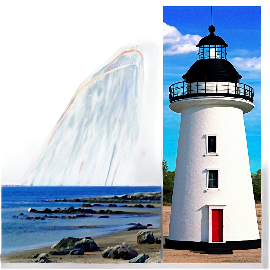 Seaside Lighthouse Art Png 05242024 PNG