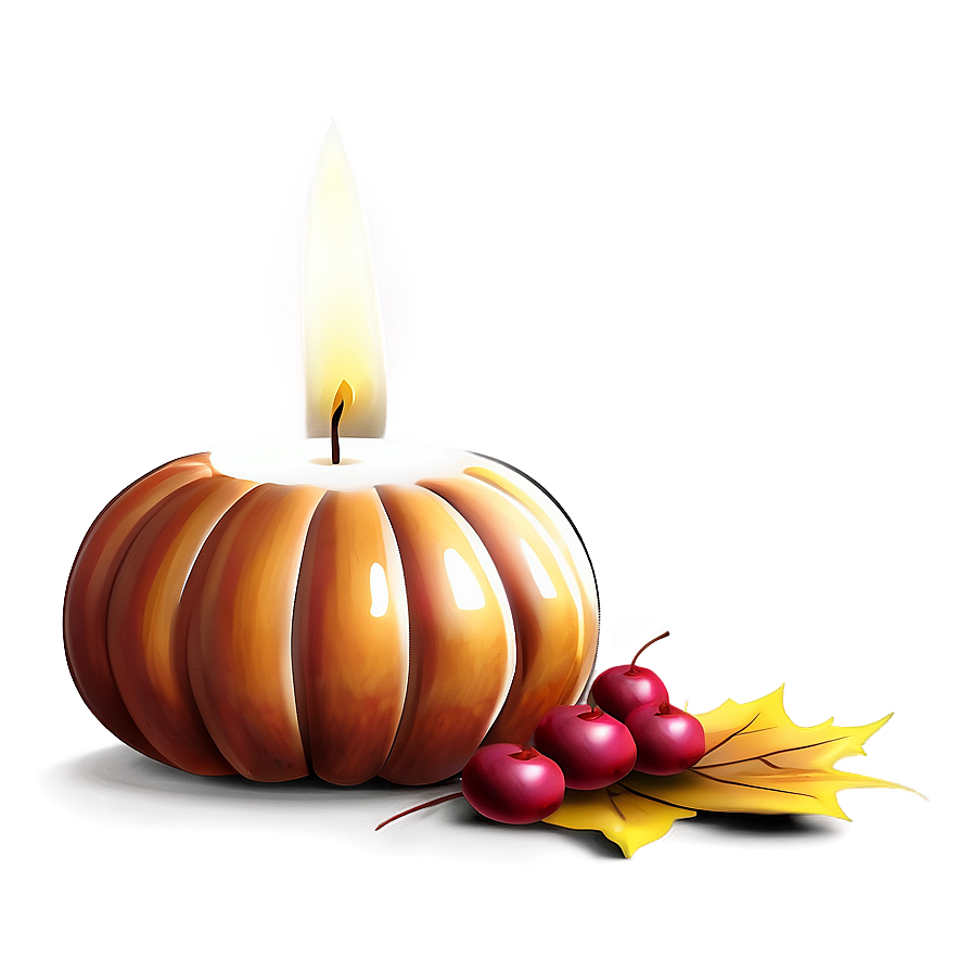 Seasonal Autumn Candle Png 05242024 PNG