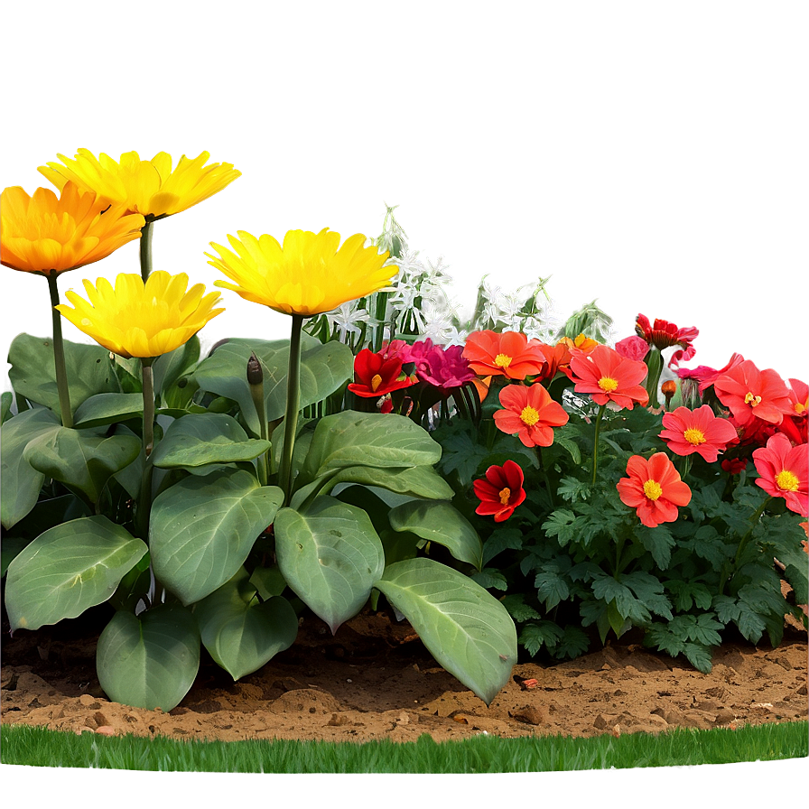 Seasonal Flower Bed Png Lgh PNG