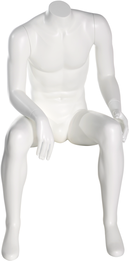 Seated Male Mannequin Display PNG
