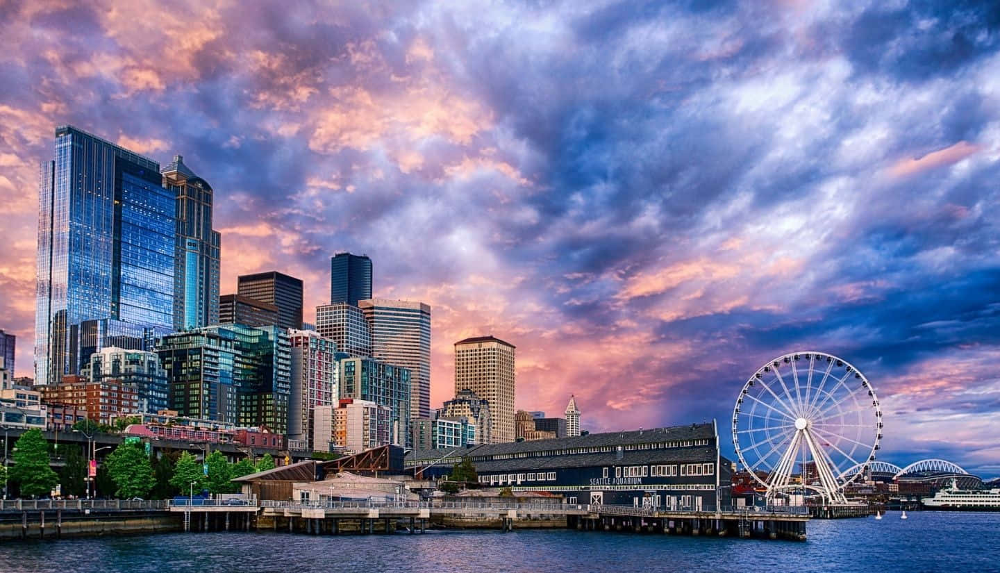 Seattle baggrund med et sci-fi tema