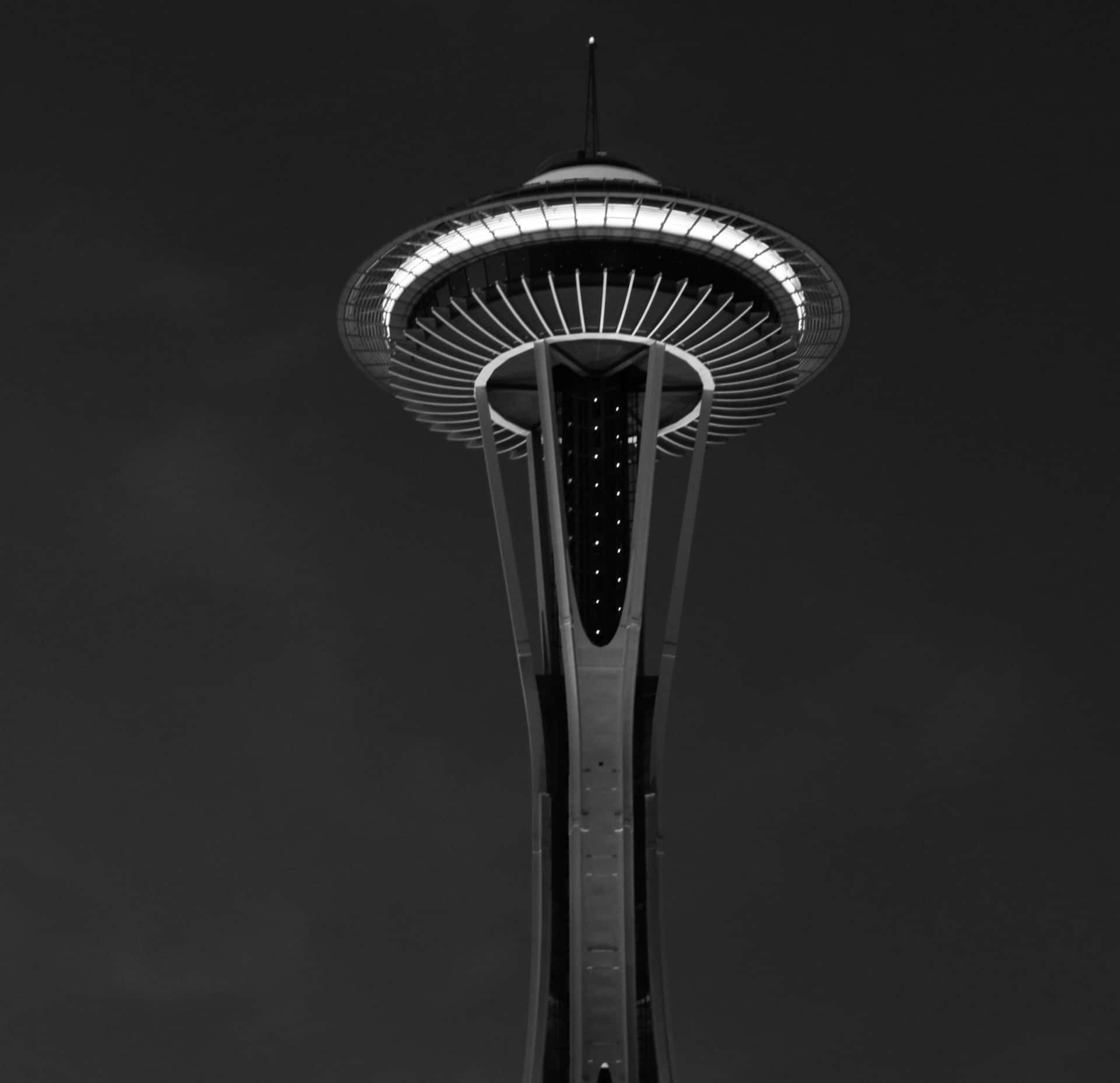 Space Needle In Seattle Black And White Wallpaper