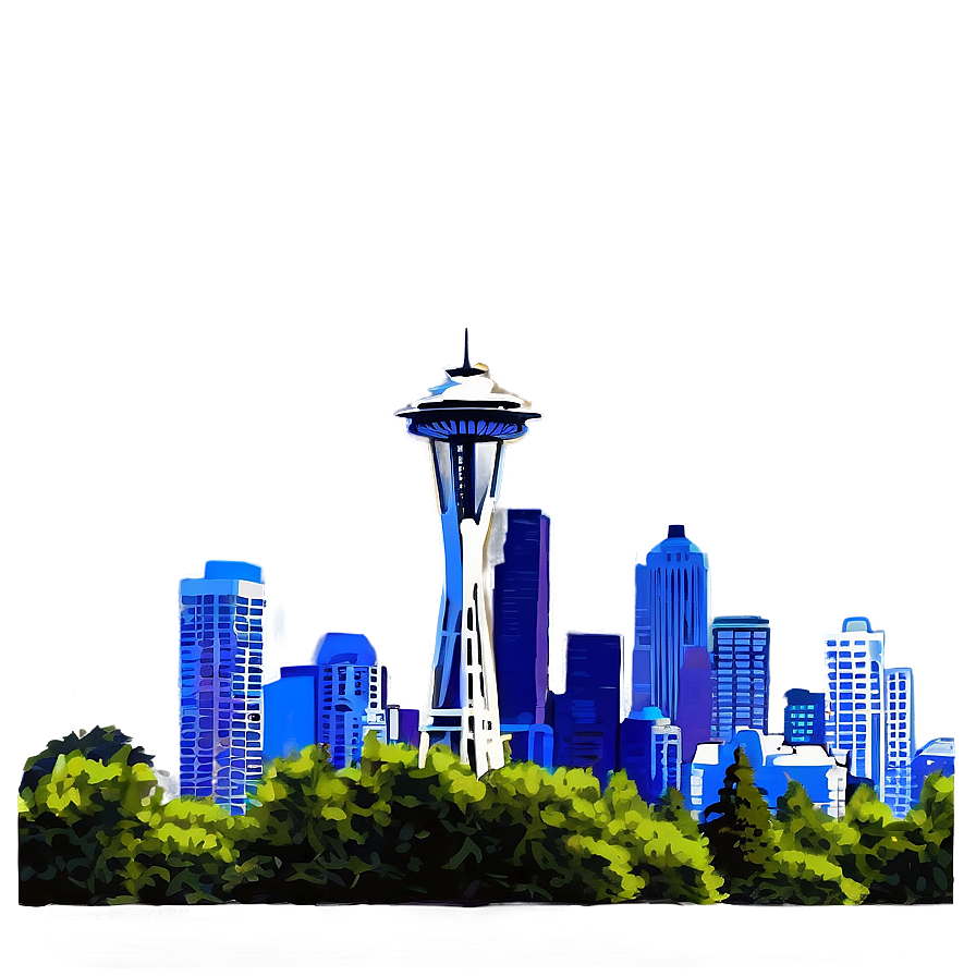 Seattle Cityscape Outline Png Dbe PNG