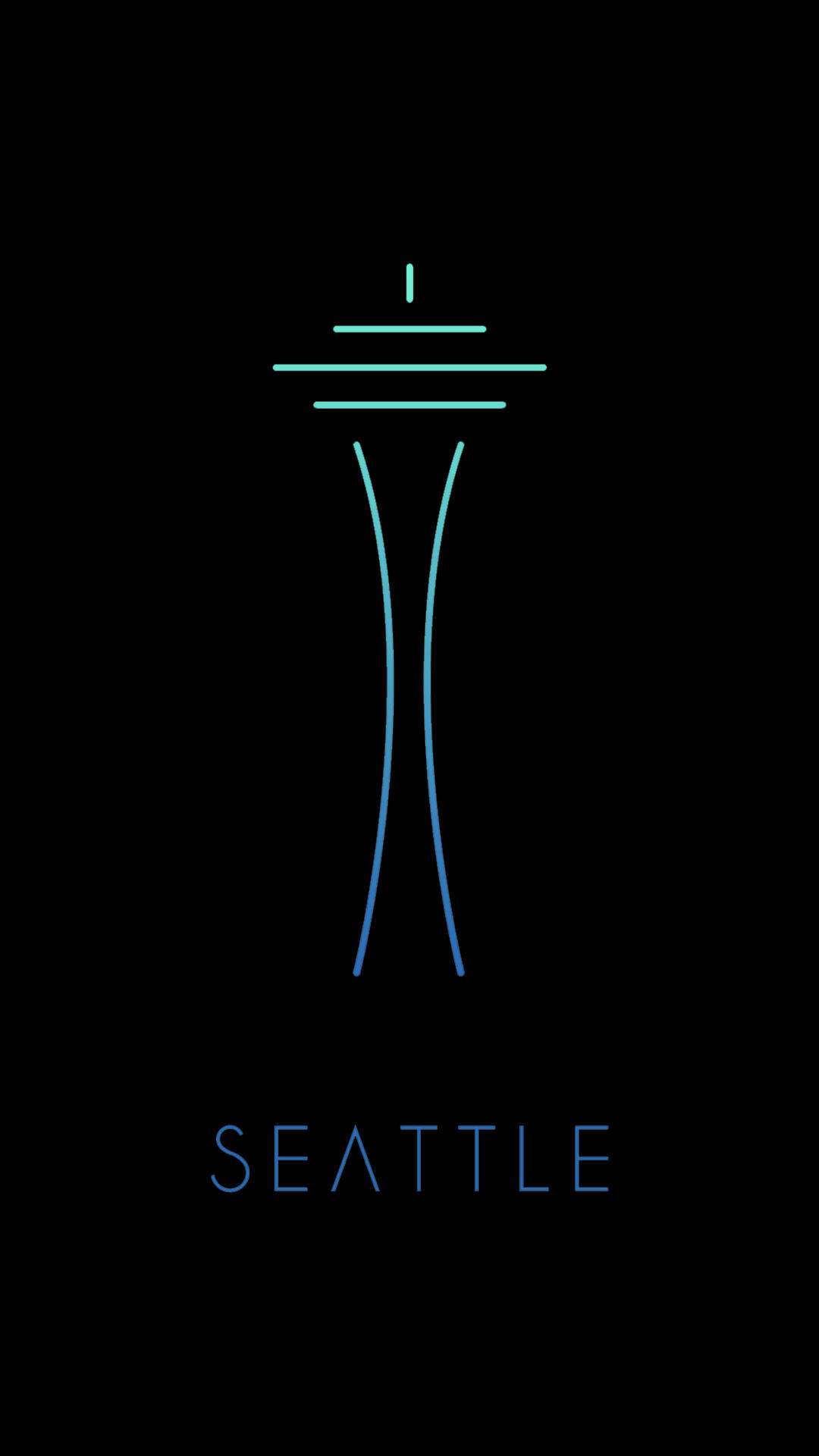 Seattle Iphone Simple Poster In Black