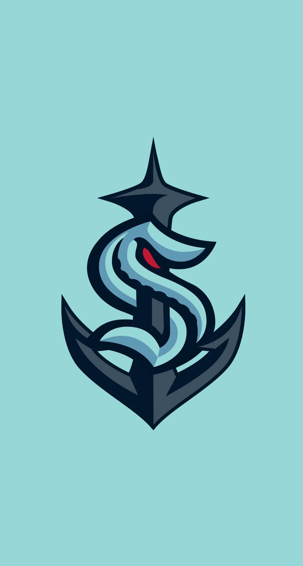 Embodying Power and Resilience - Seattle Kraken's Anchor Logo Wallpaper