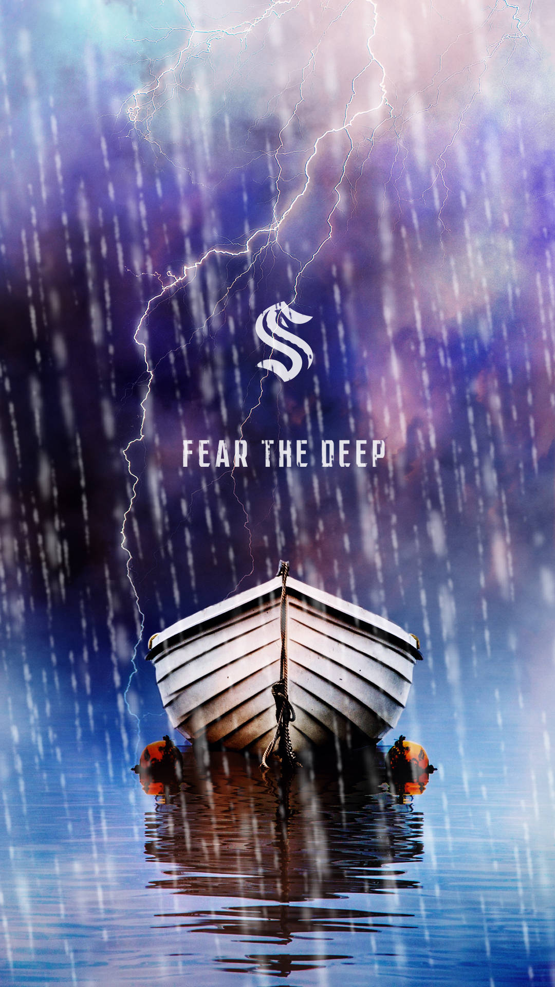 Seattle Kraken Fear The Deep Logo Wallpaper
