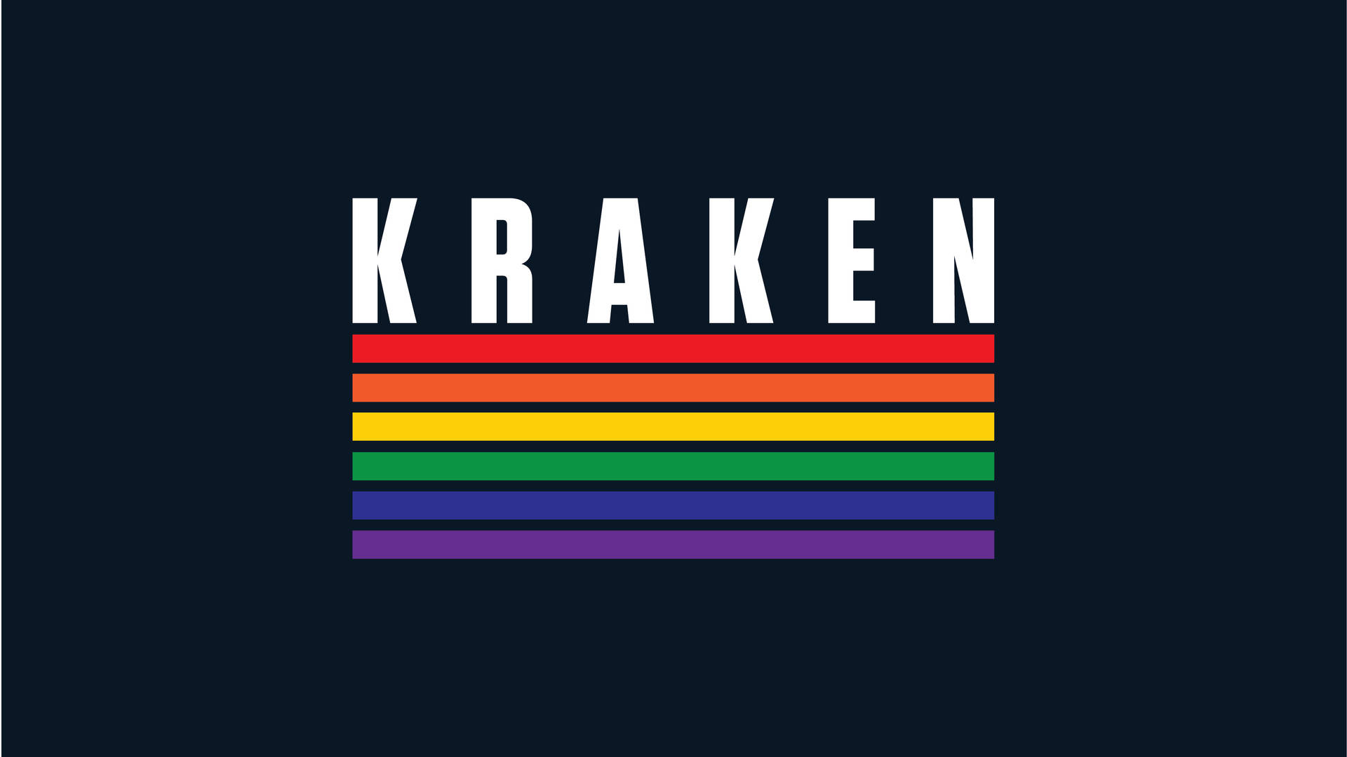 Seattle Kraken Rainbow Logo Wallpaper