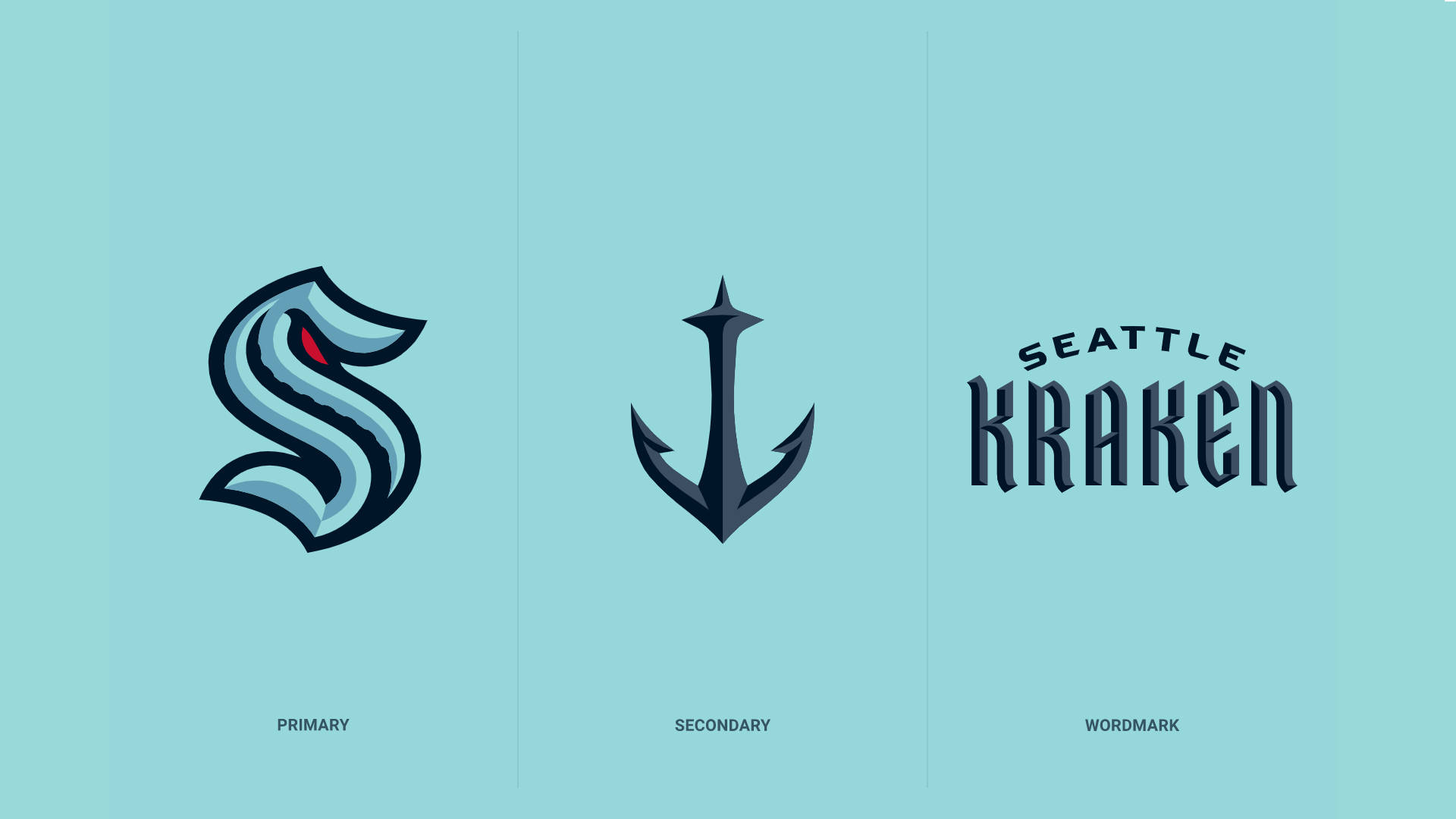 Seattle Kraken Various Logo Wallpaper