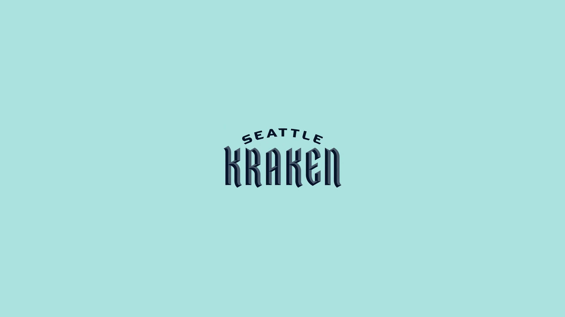 Seattle Kraken Wordmark Lettering Wallpaper