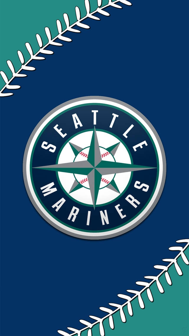 - Seattle Mariners-basebolllogo I Sömsömnad Wallpaper
