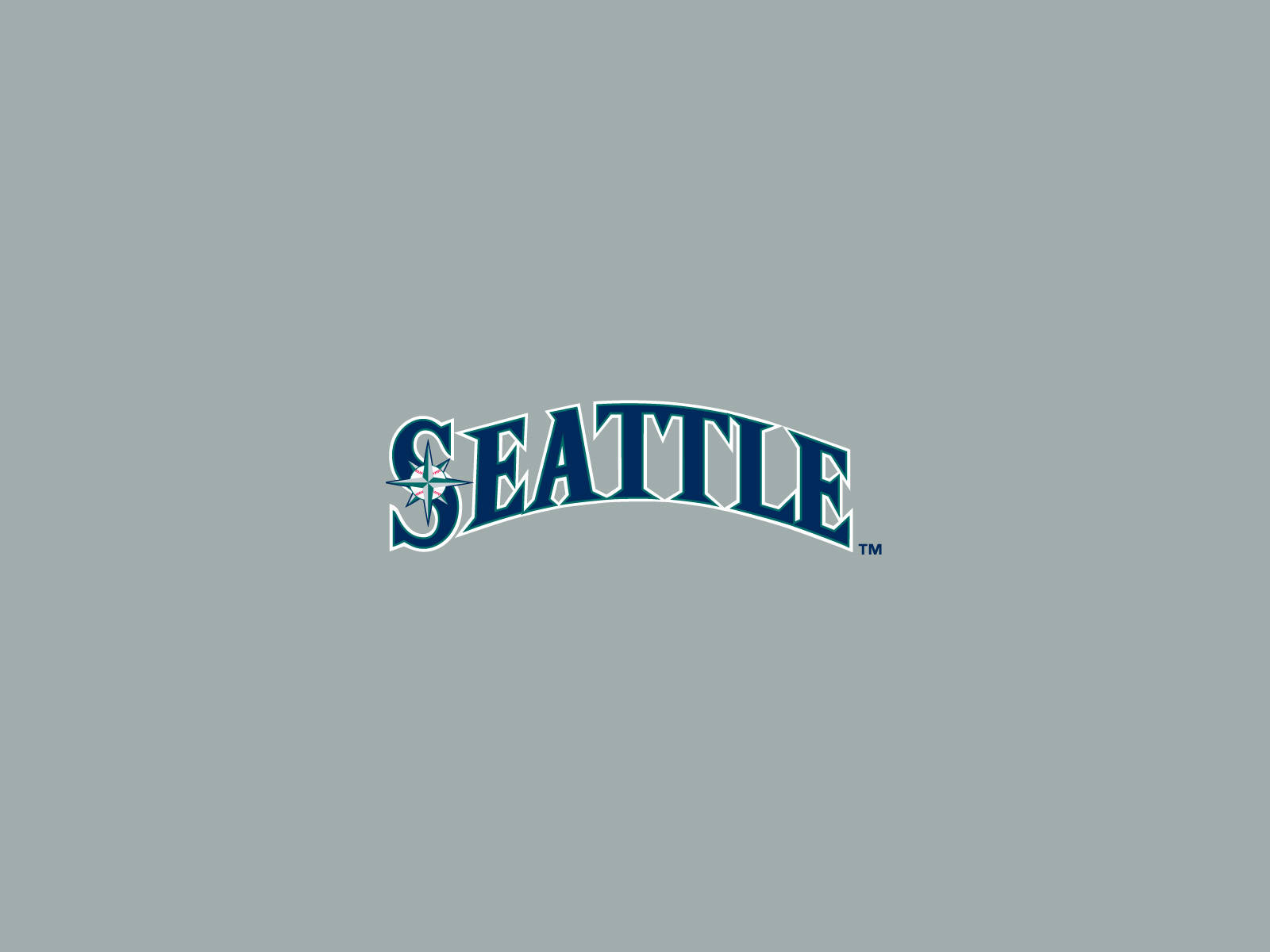 Seattle Mariners Krølle Varemærke Logo Tapet Wallpaper