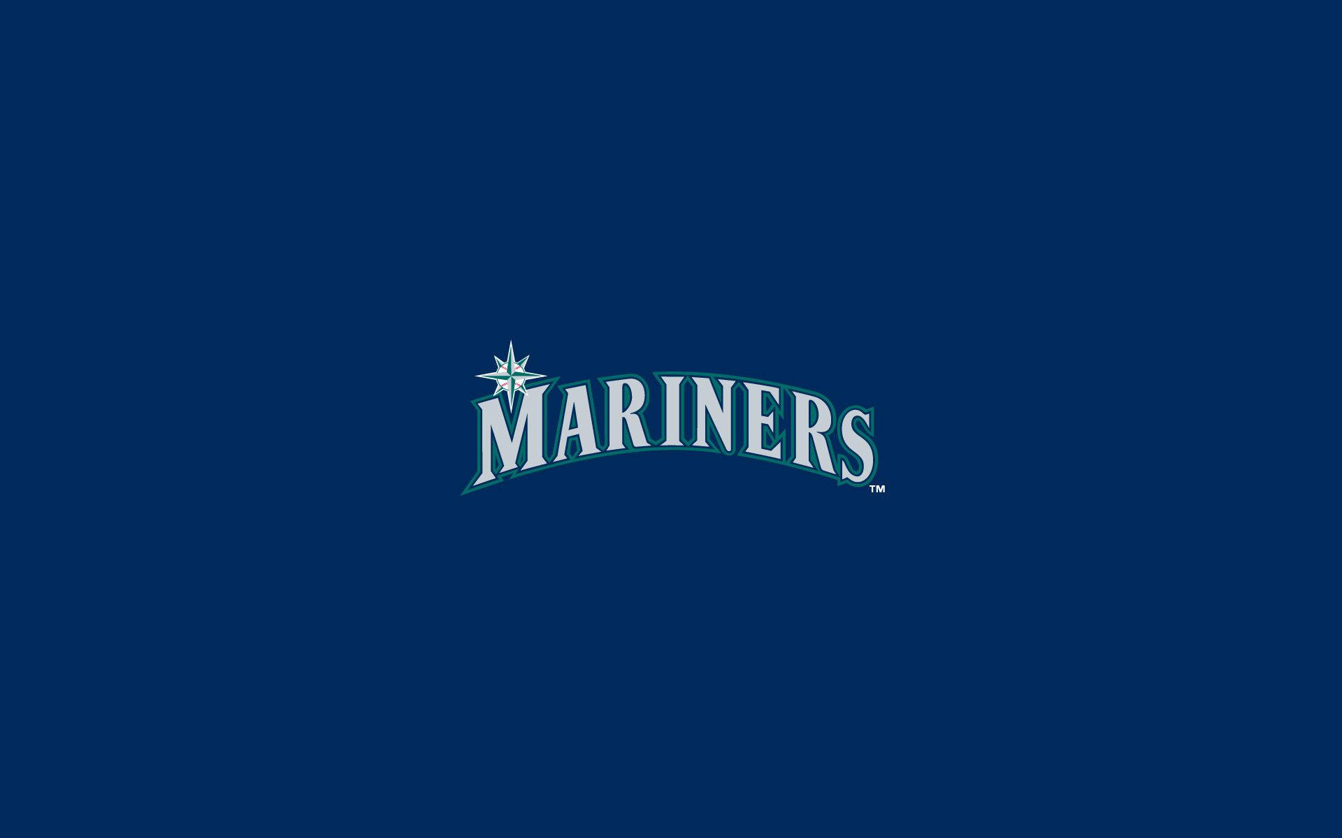 Seattle Mariners Minimalist Lettering Logo Tapetst Wallpaper