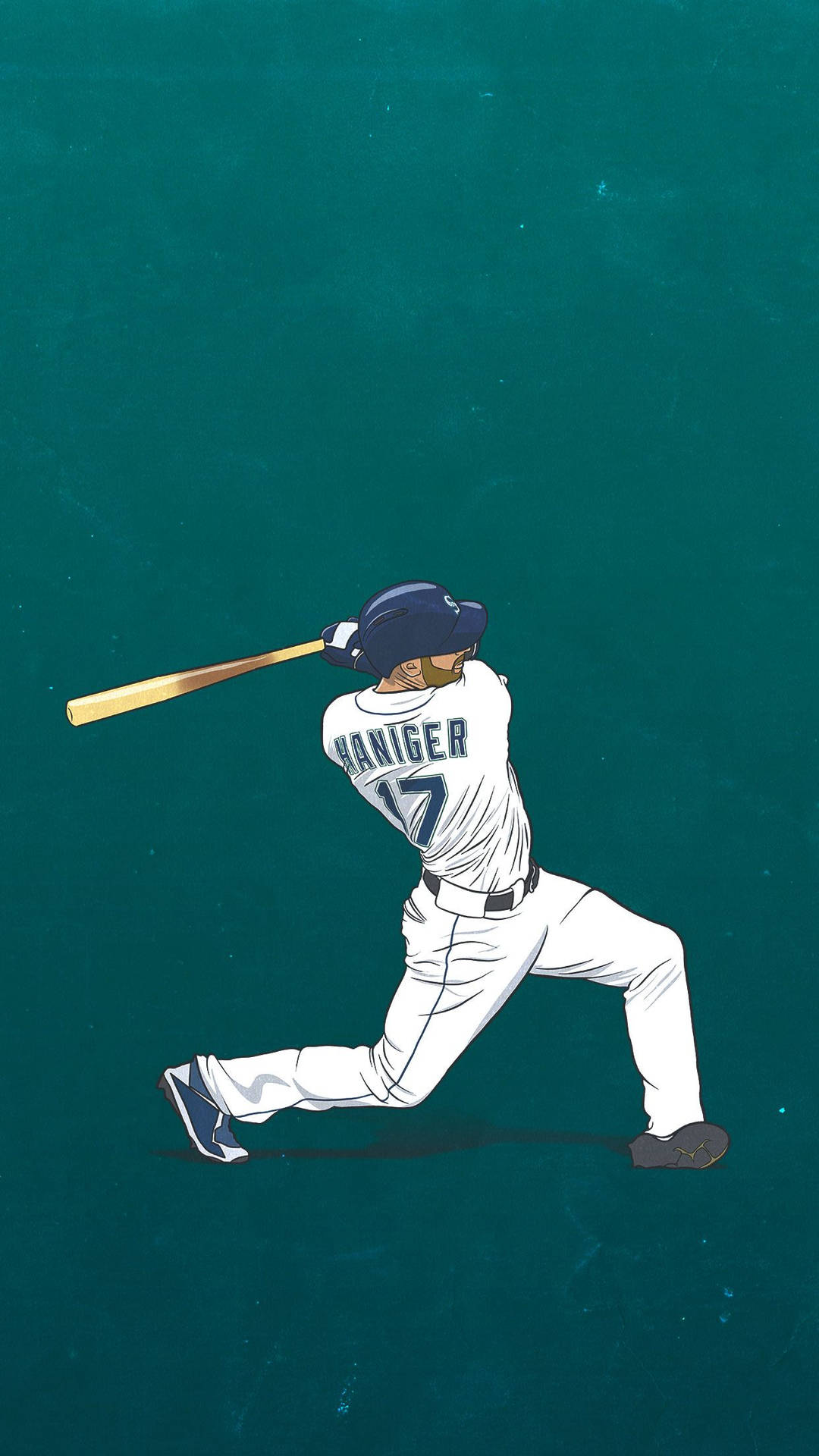 Seattle Mariners Mitch Haniger Vector Kunst Beskyttelsesbaggrund Wallpaper Wallpaper