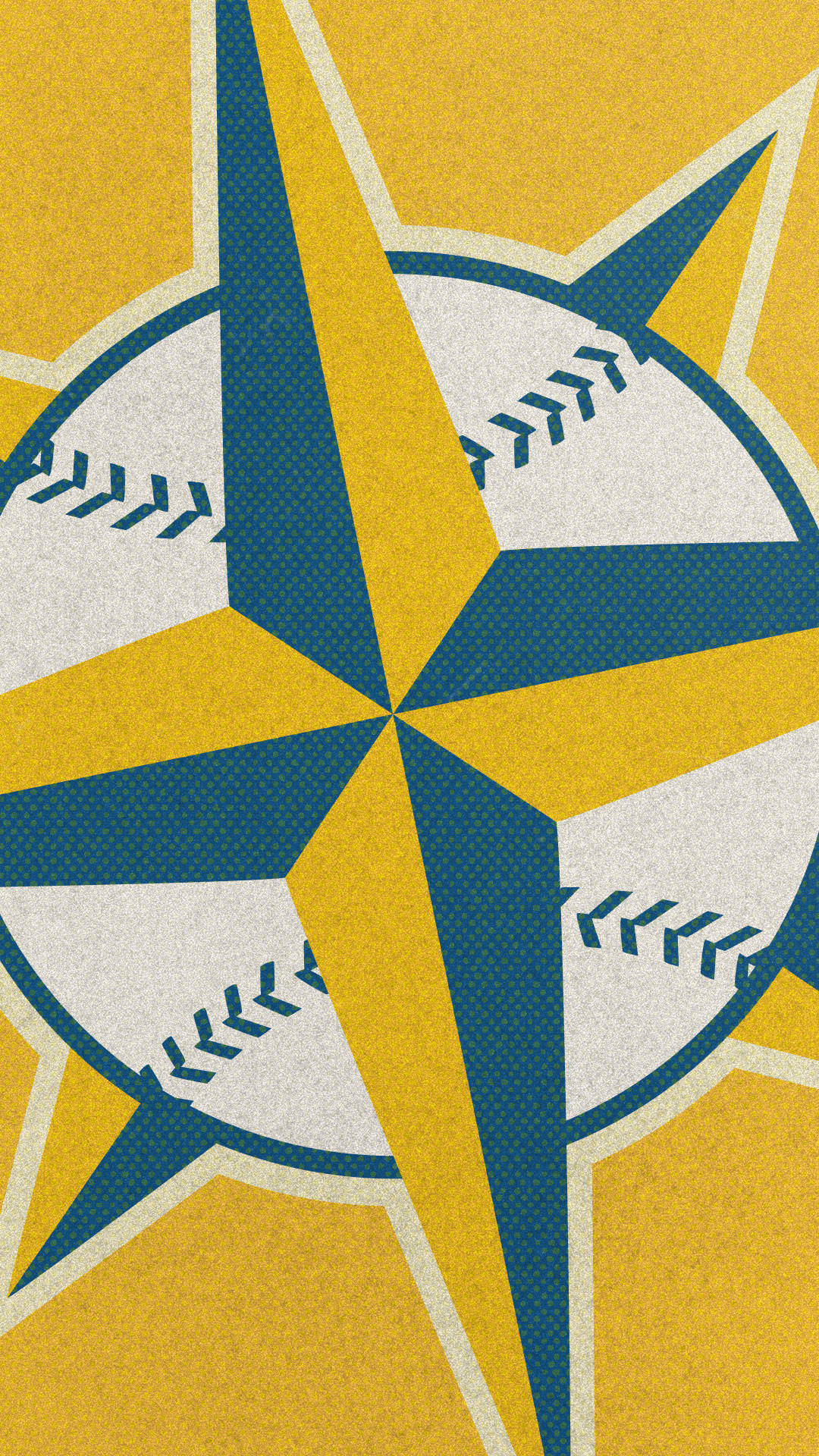 Seattle Mariners stjerne og baseball logo tapet Wallpaper