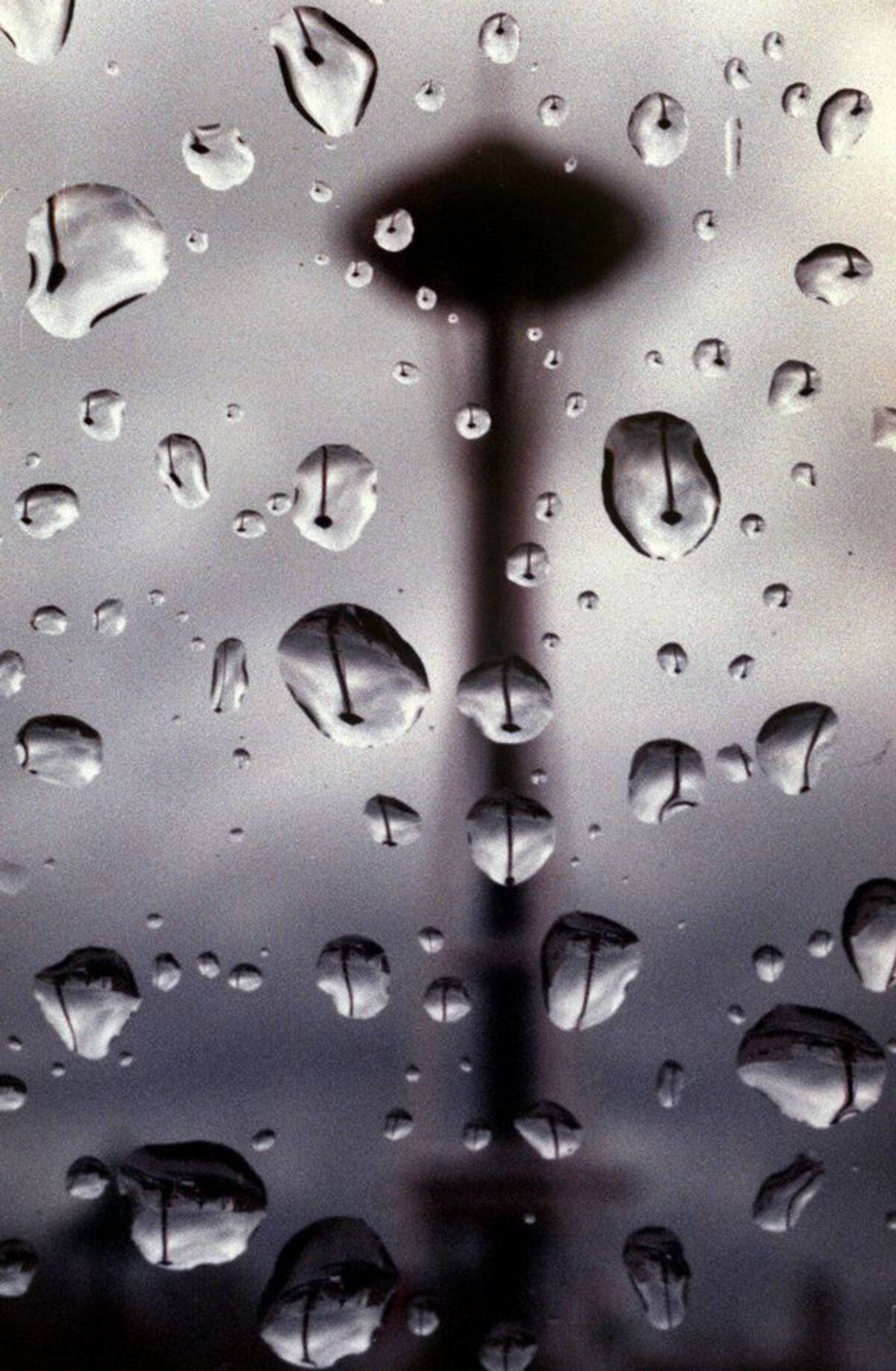 Seattle Rain Droplets On Glass Wallpaper