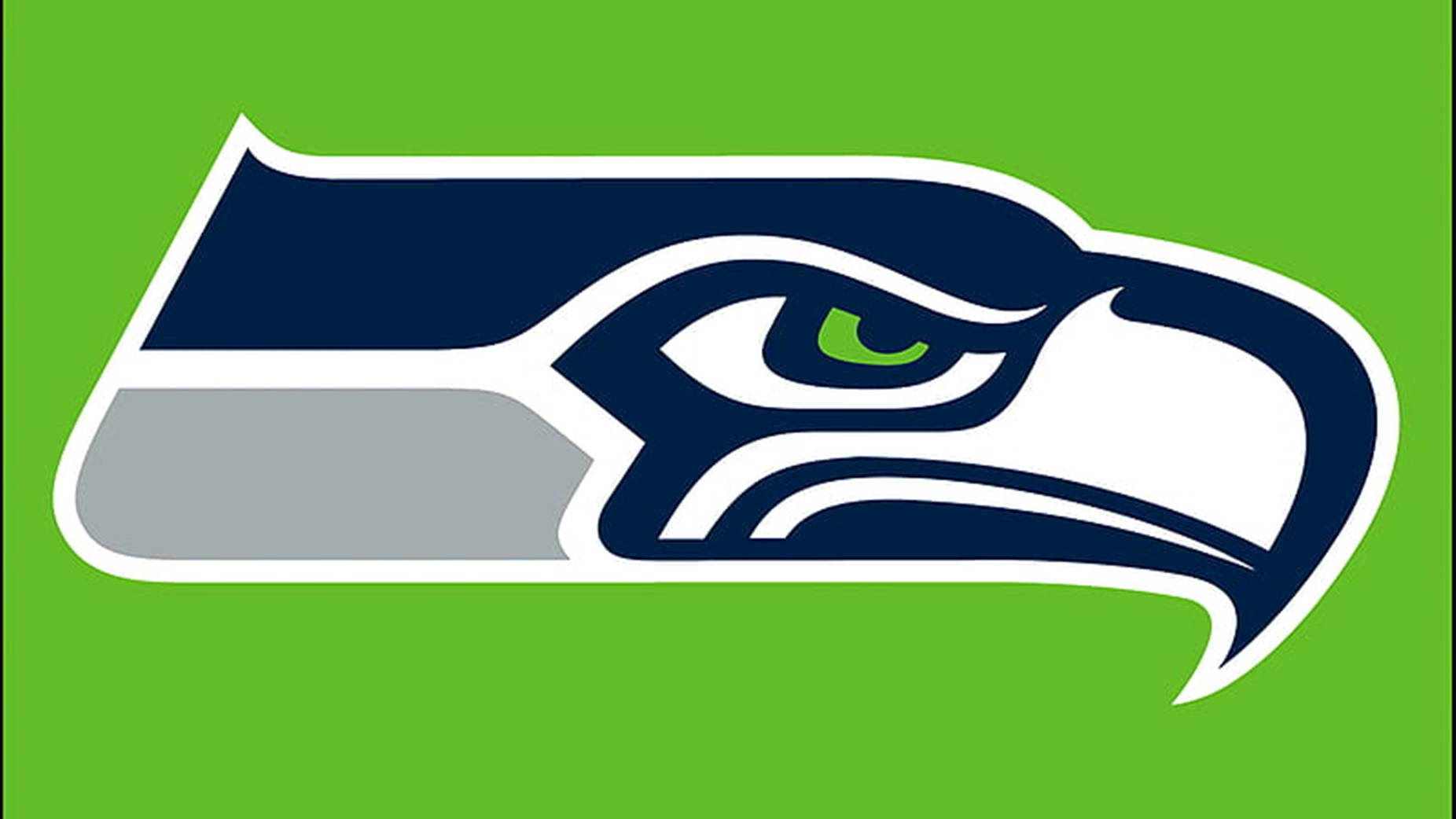 Logotipode Los Seattle Seahawks En Estética Verde. Fondo de pantalla