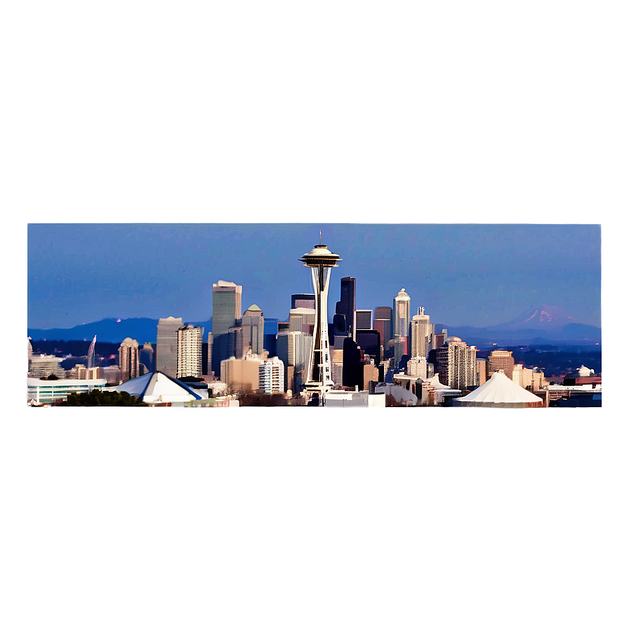 Seattle Skyline And Puget Sound Png Dqv PNG