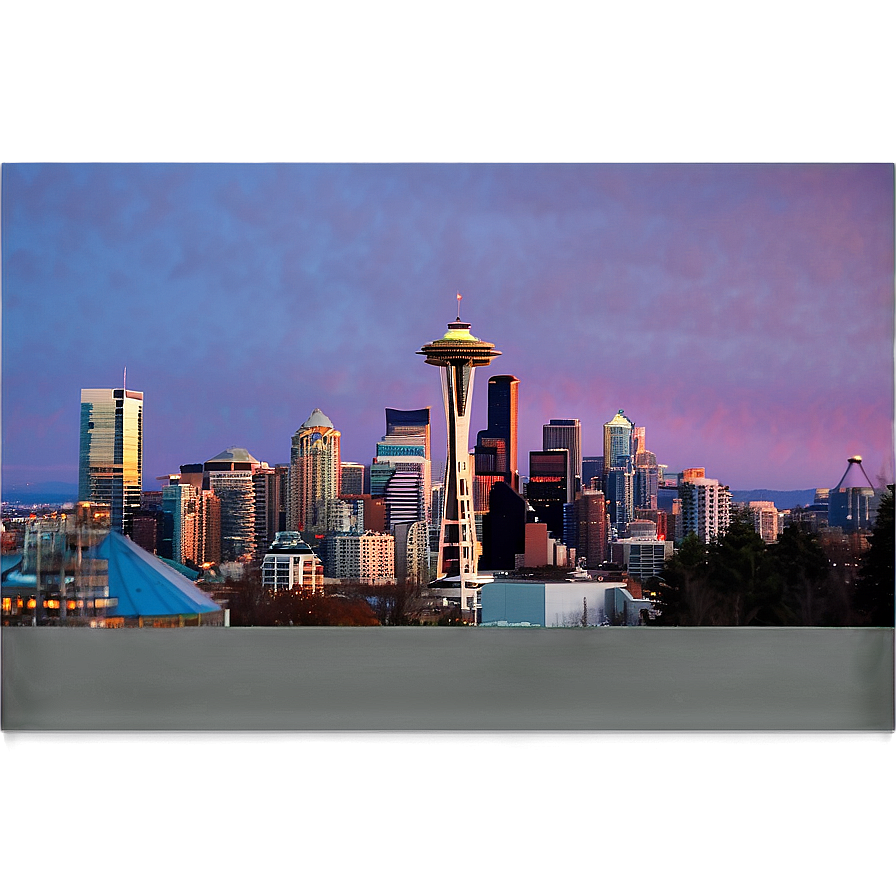 Seattle Skyline At Twilight Png Tsd PNG
