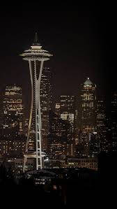 Seattle Skyline Buildings And Space Needle Washington Wallpaper