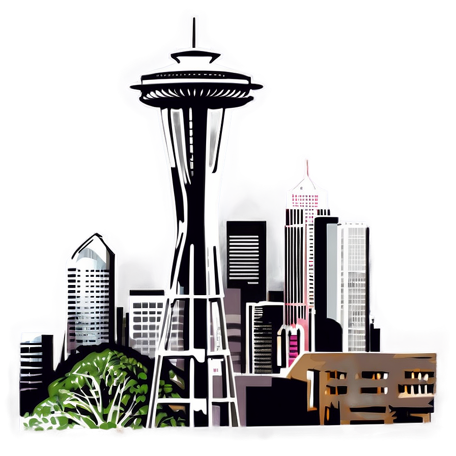 Seattle Skyline D PNG