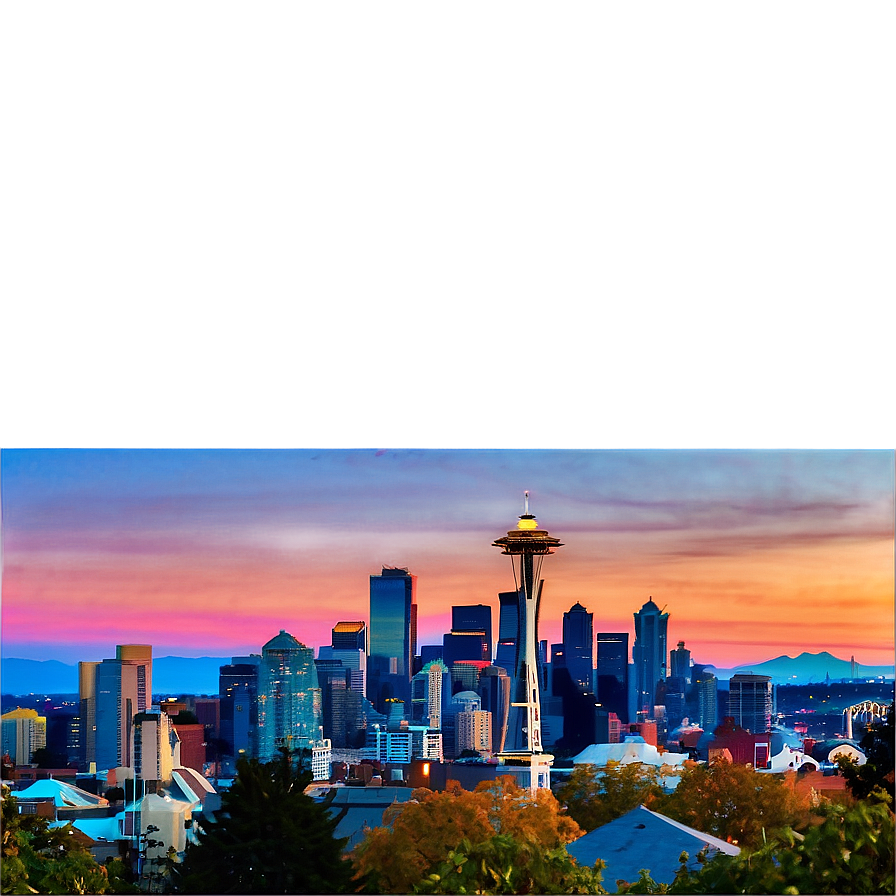 Seattle Skyline From Kerry Park Png Ymb95 PNG