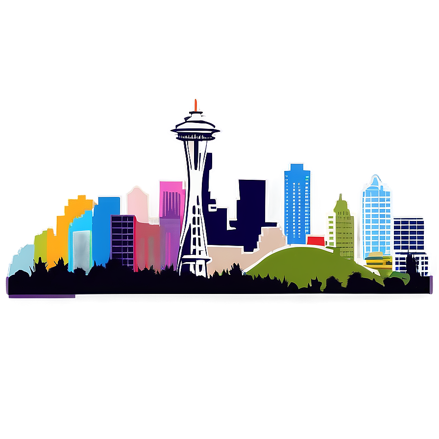 Seattle Skyline Illustration Png 36 PNG