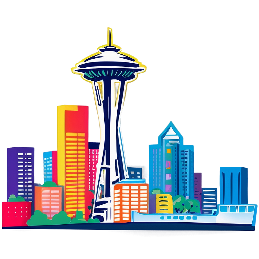 Seattle Skyline Illustration Png 91 PNG