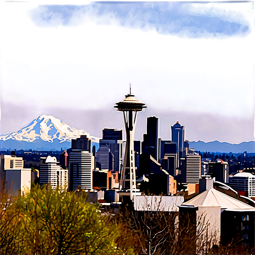 Seattle Skyline In Spring Png 37 PNG