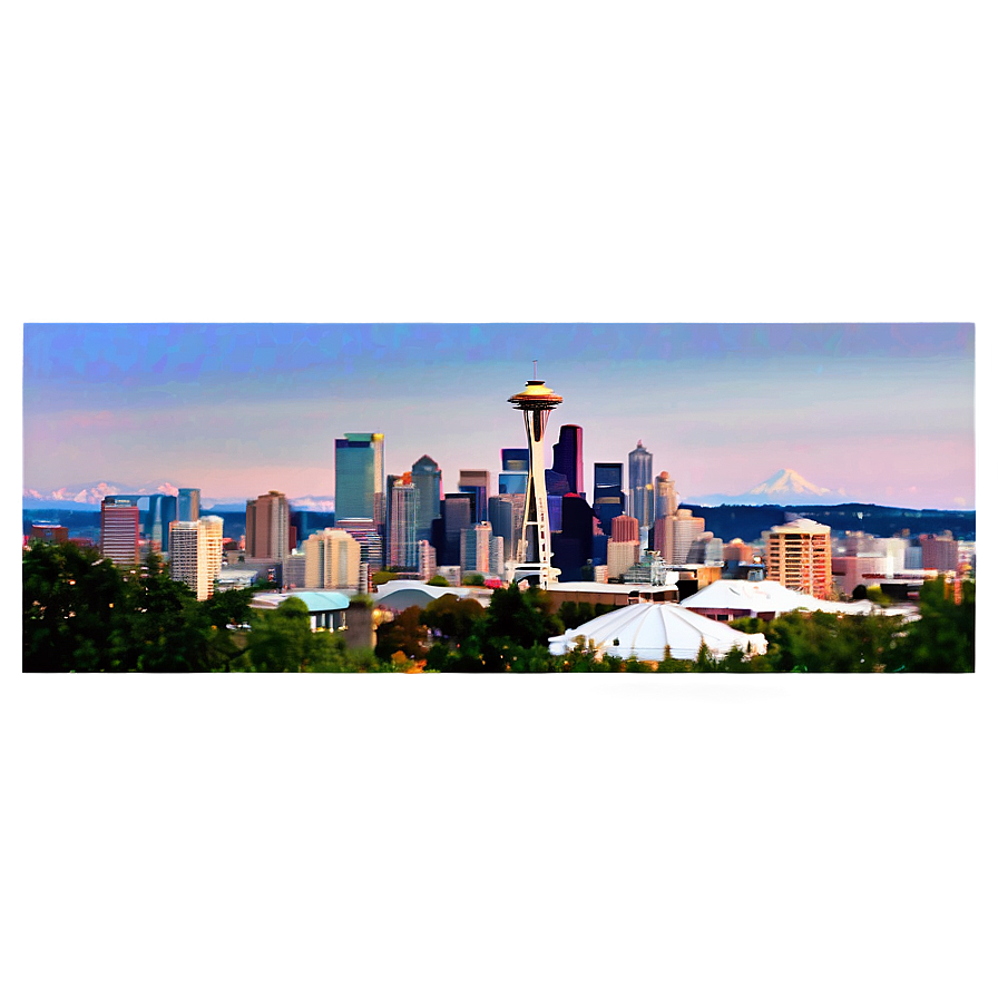 Seattle Skyline On A Clear Day Png Nuh PNG