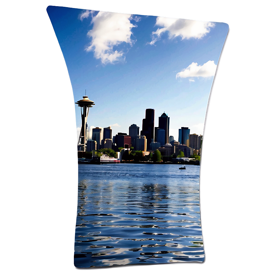 Seattle Skyline Reflection In Water Png 6 PNG