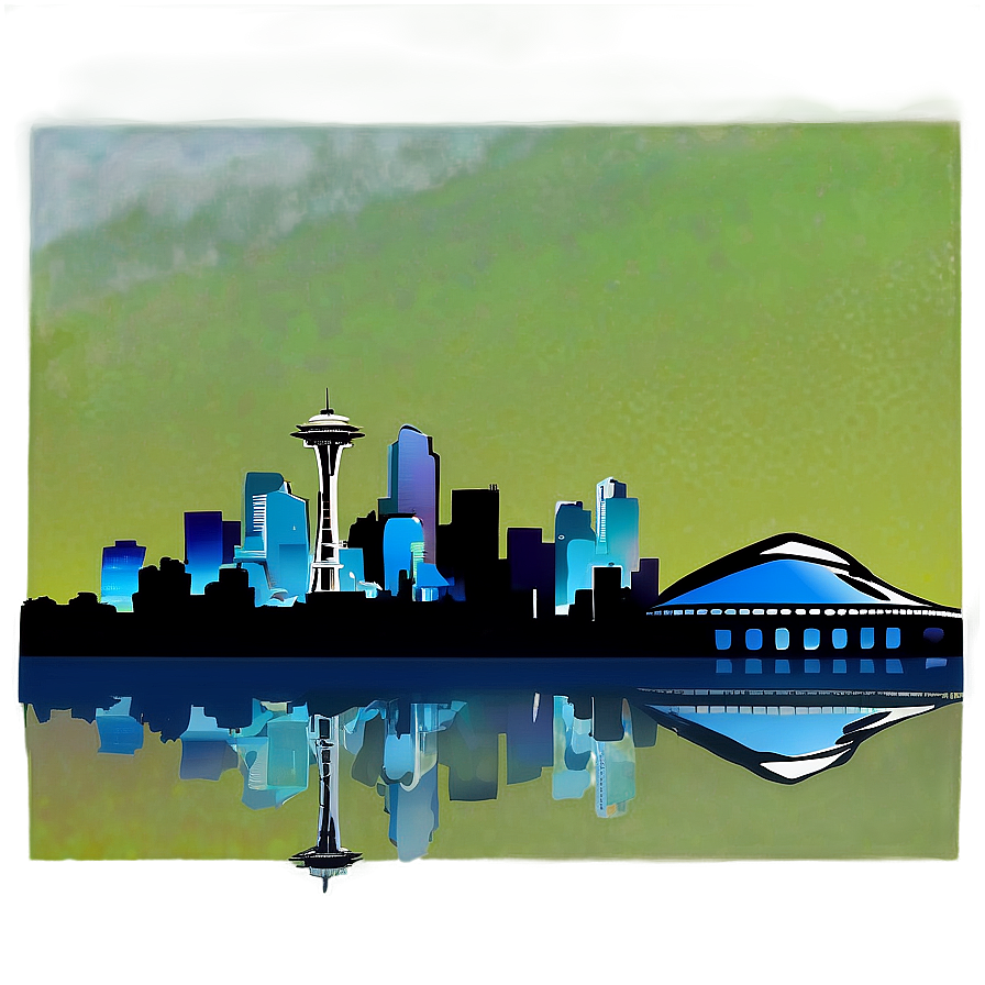 Seattle Skyline With Blue Sky Png 06252024 PNG