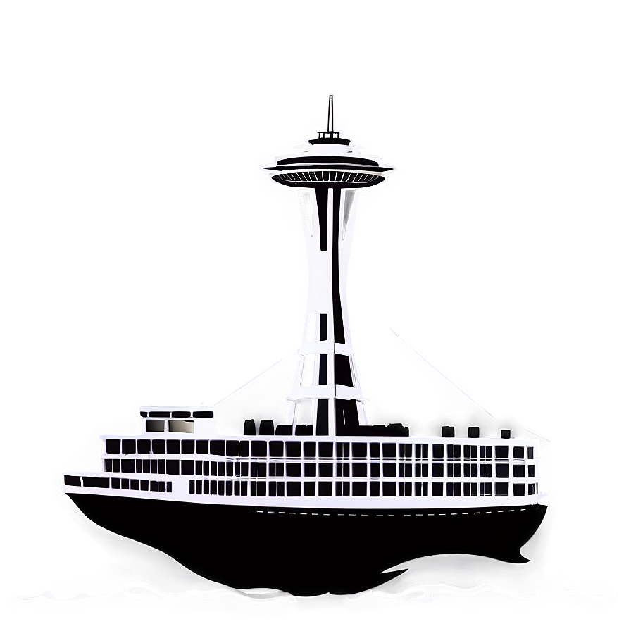 Seattle Skyline With Ferry Boat Png 10 PNG
